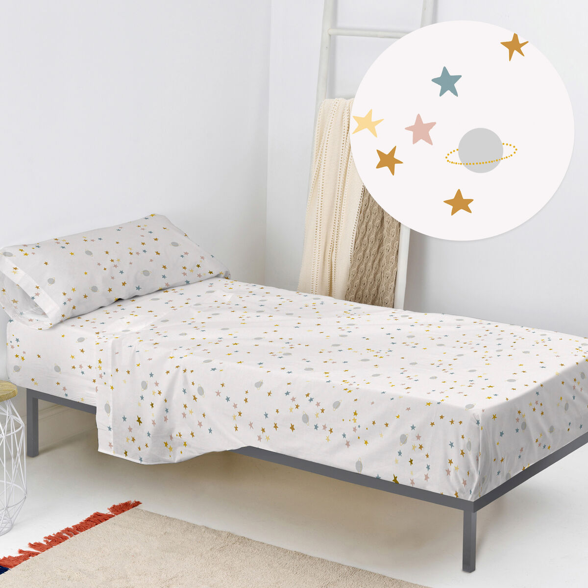 Set de foi HappyFriday HF Mini Saturn Multicolor Pat 80/90 2 Piese